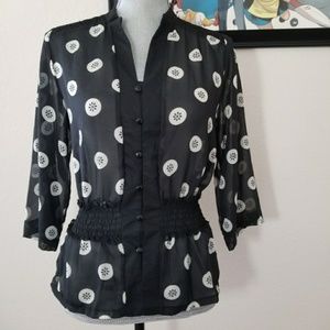 MG Originals sheer blouse Medium NWT